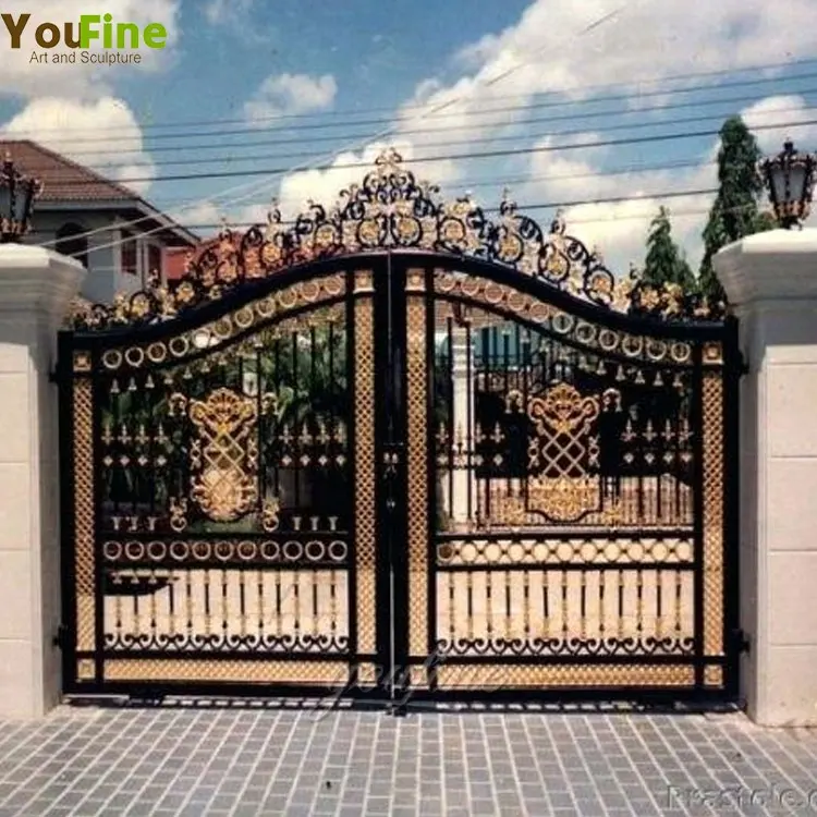 small customized house main iron gate for sales