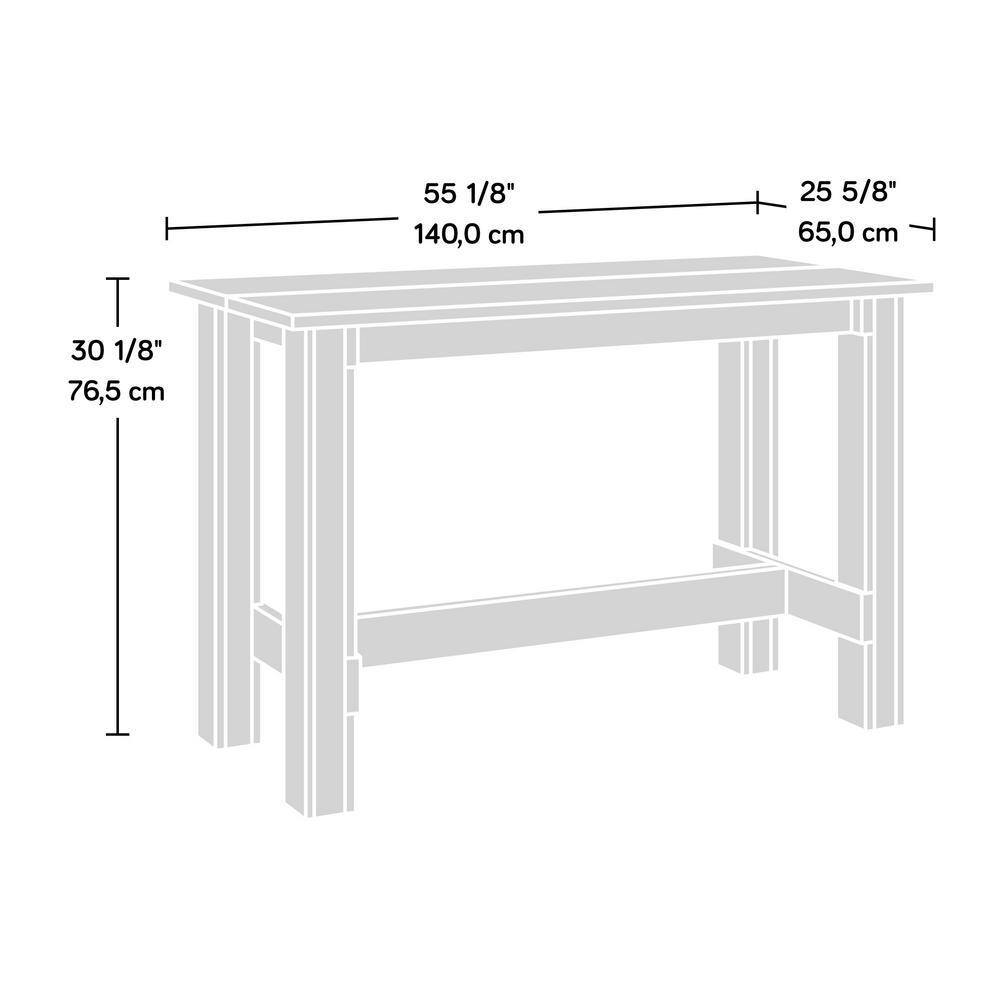 SAUDER Boone Mountain 55.118 in. Rectangle Grand Walnut Engineered Wood Top (Seats 4) 432077