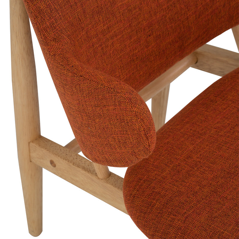 VERONIC Lounge Chair in Russet Fabric