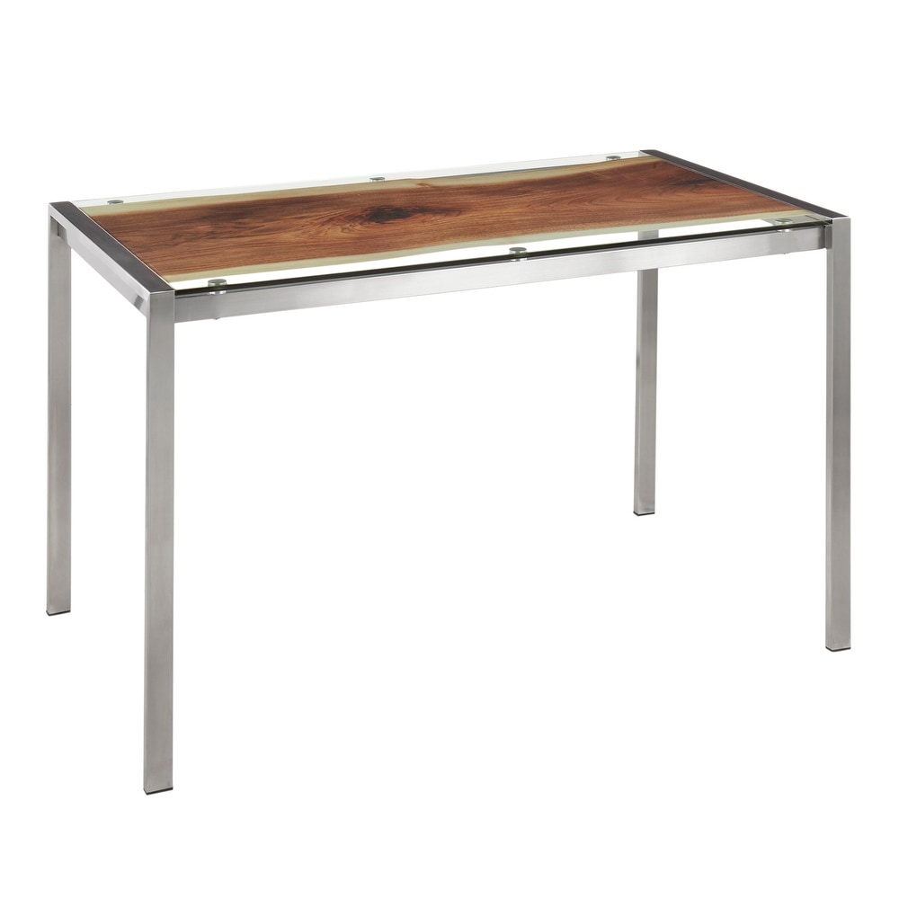 Carbon Loft Yadriel Live Edge Print Dining Table