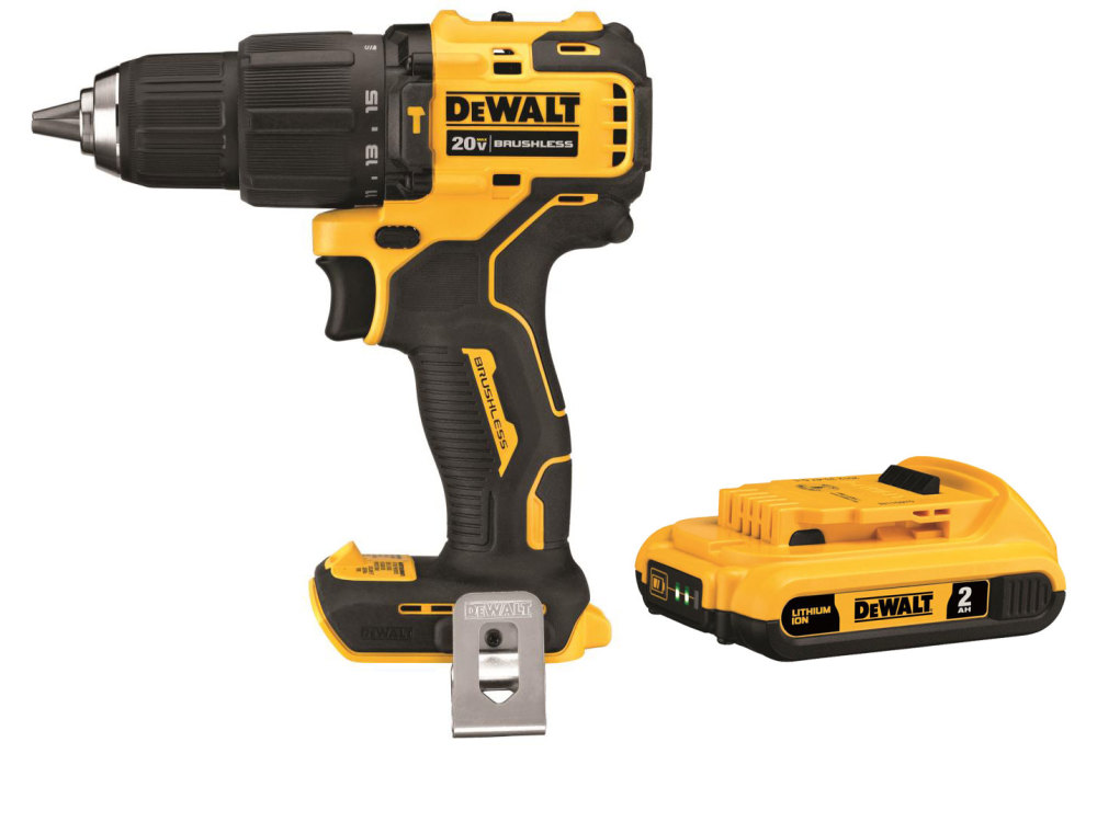 DEWALT ATOMIC 20V MAX* Compact Cordless 1/2 in. Hammer Drill/Driver with 20V MAX Battery Bundle DCB203-DCD709B from DEWALT