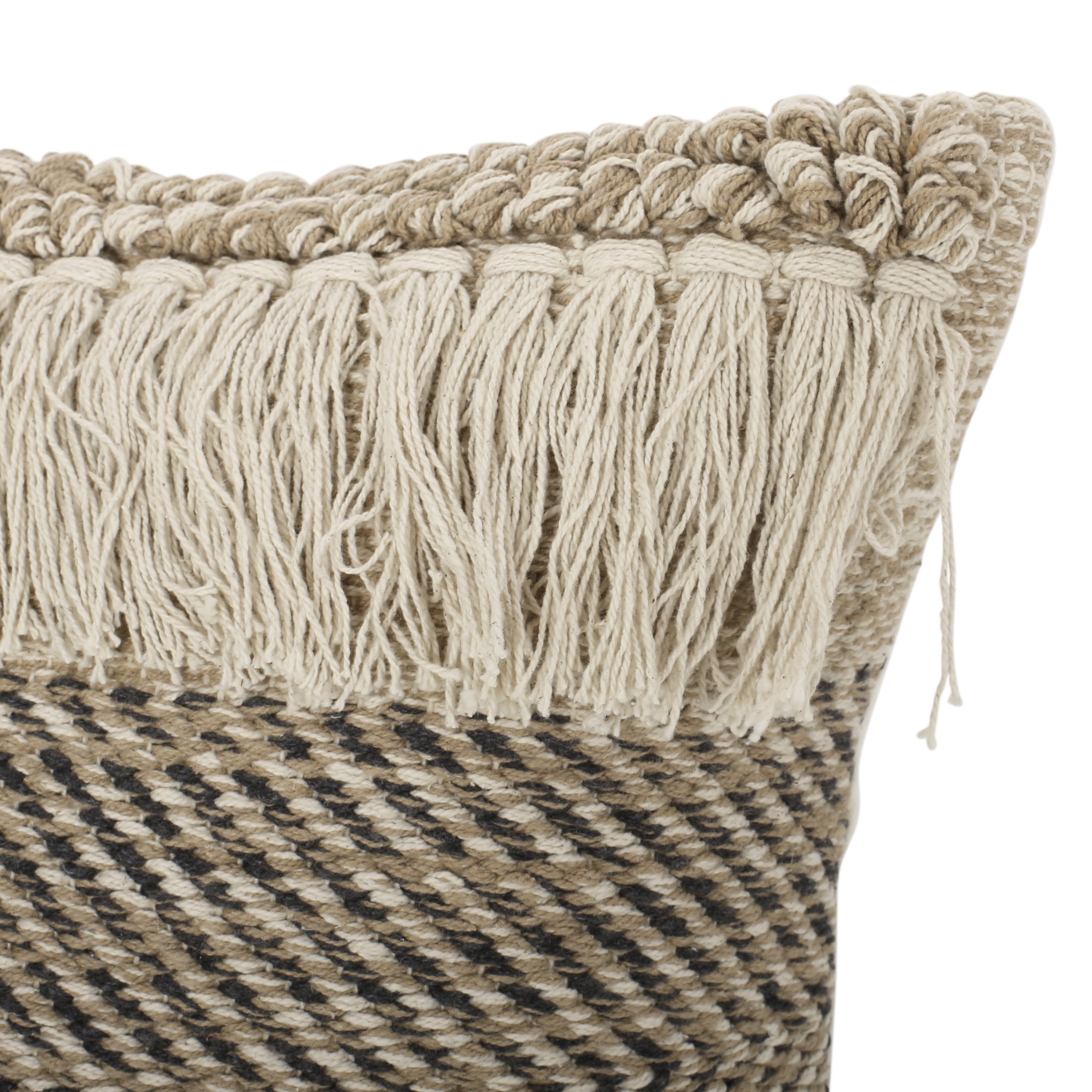 Sakina Hand-Loomed Boho Throw Pillow