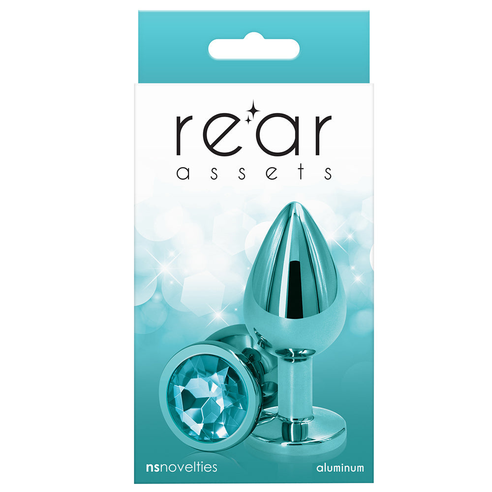 Rear Assets Medium Teal Gem Plug in Teal