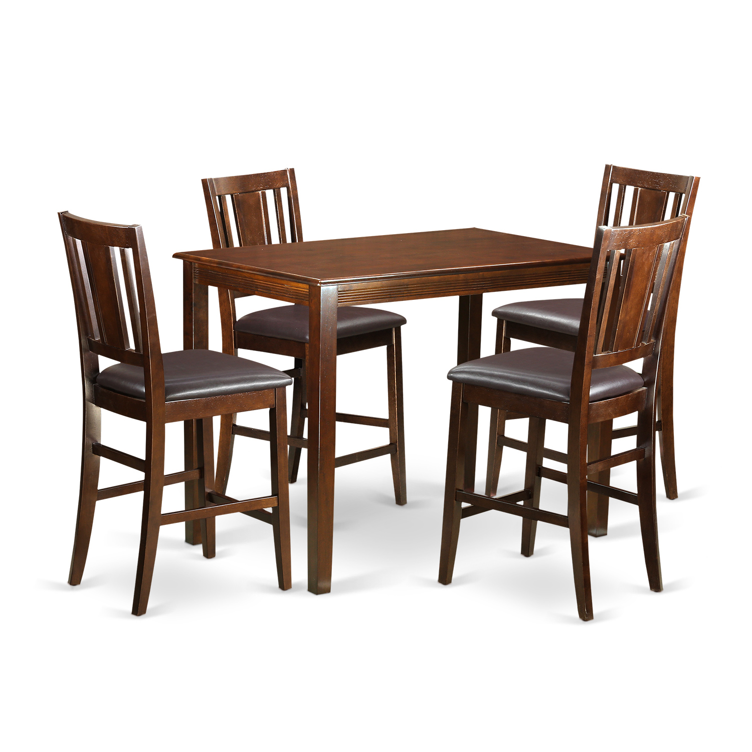 YABU5-MAH-LC 5 PC counter height Dining room set-pub Table and 4 Kitchen bar stool