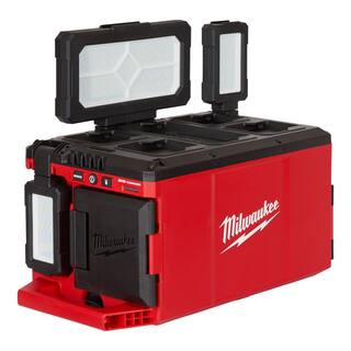 MW M18 18-Volt Lithium-Ion Cordless PACKOUT 3000 Lumens LED Light with Built-In Charger 2357-20