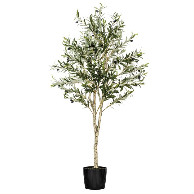 Vickerman Artificial Green Olive Tree In Pot