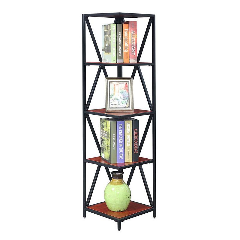 Convenience Concepts Tucson Metal 5 Tier Corner Bookcase