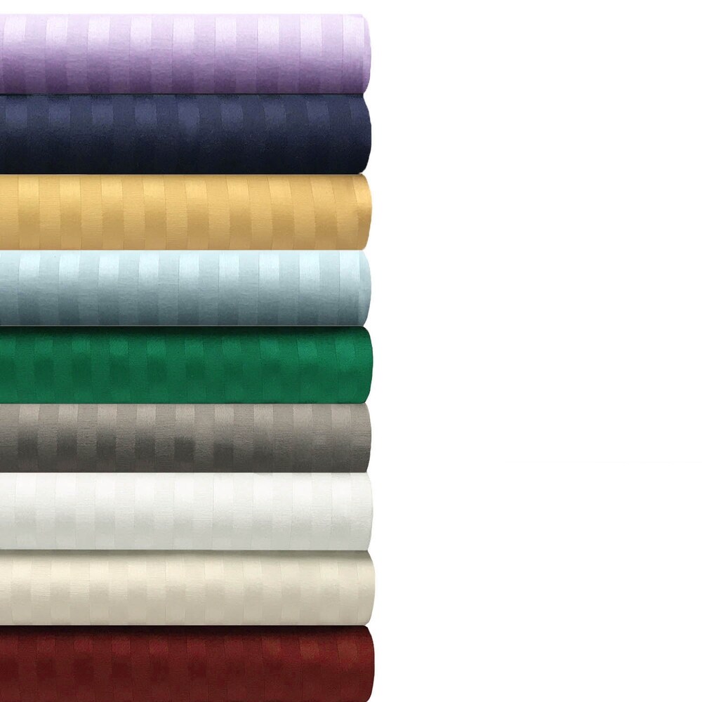 Superior Egyptian Cotton 300 Thread Count Stripe Deep Pocket Bed Sheet Set