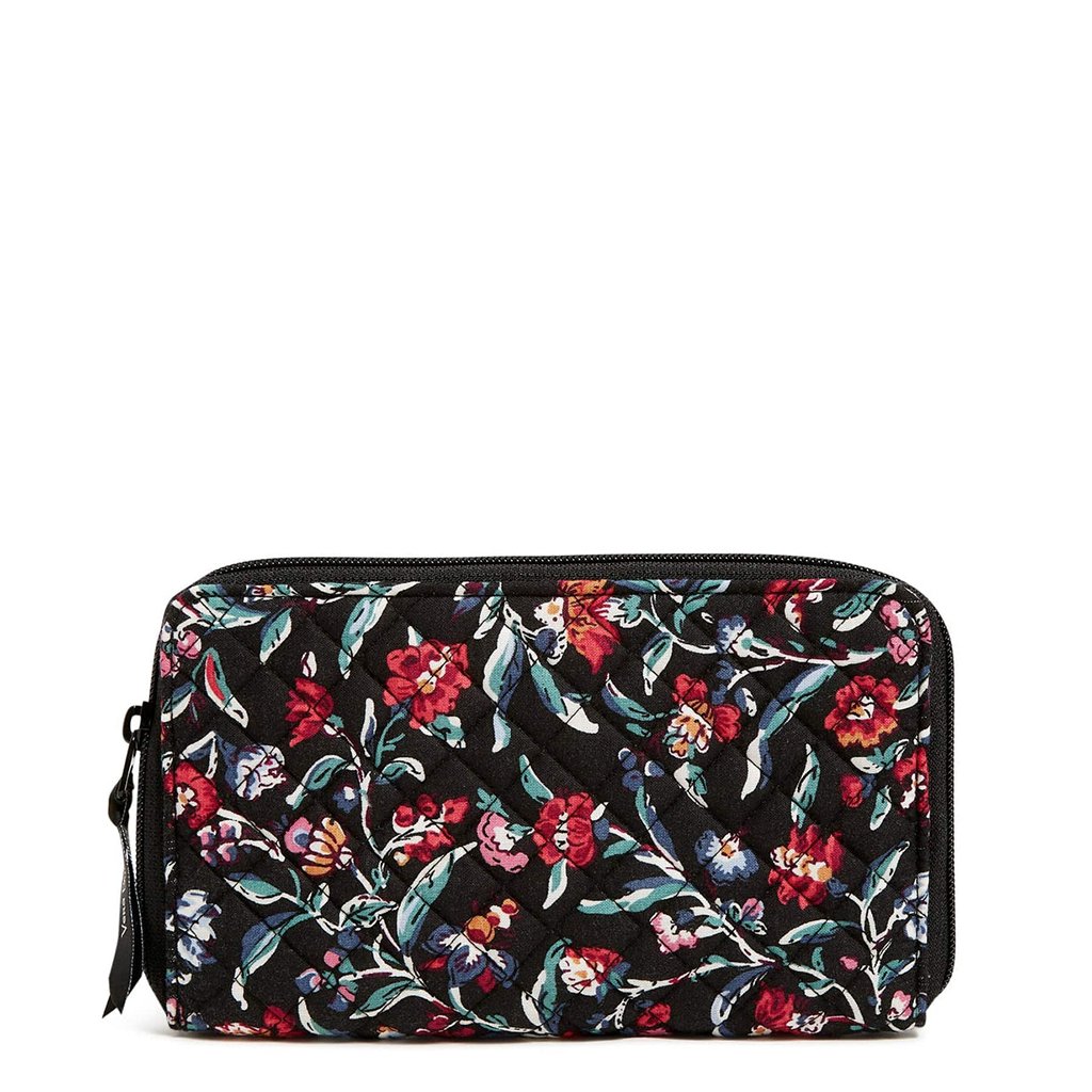 Vera Bradley  RFID Deluxe Travel Wallet in Perennials Noir