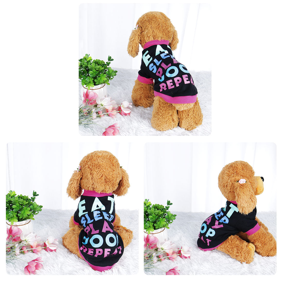 Pet T Shirt Spring Fall Dog Puppy Small Pet Cat Apparel Clothes Vest Clothing Printed， M #3