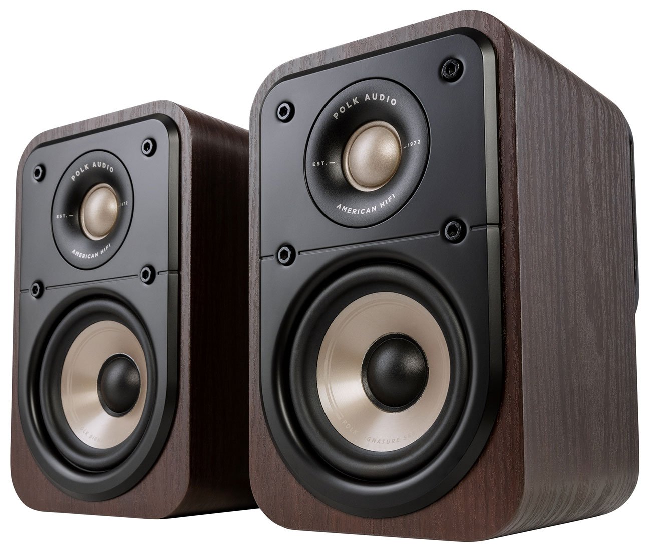 Polk Audio Signature Elite ES10 Walnut Surround Speakers For Home Theater (Pair)