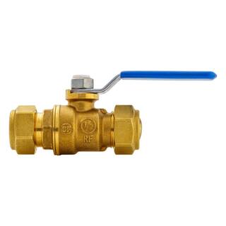 Everbilt 12 in. x 12 in. Brass Compression Full Port Ball Valve 107-023EB