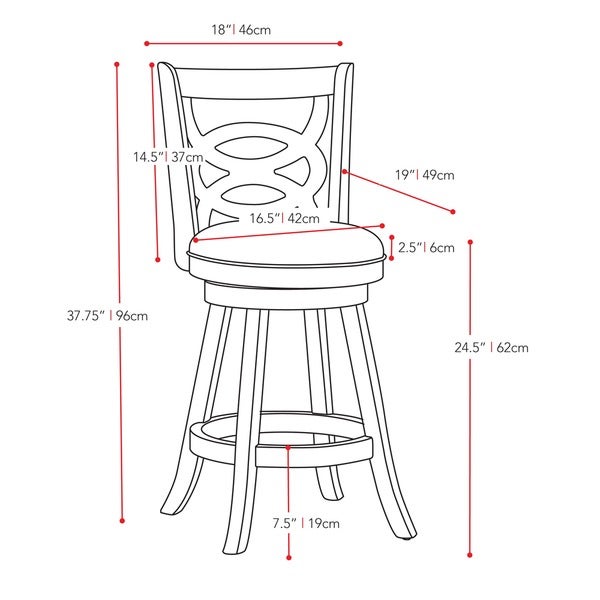 Copper Grove Delnice Counter-height Barstool with White Leatherette Seat (Set of 2)