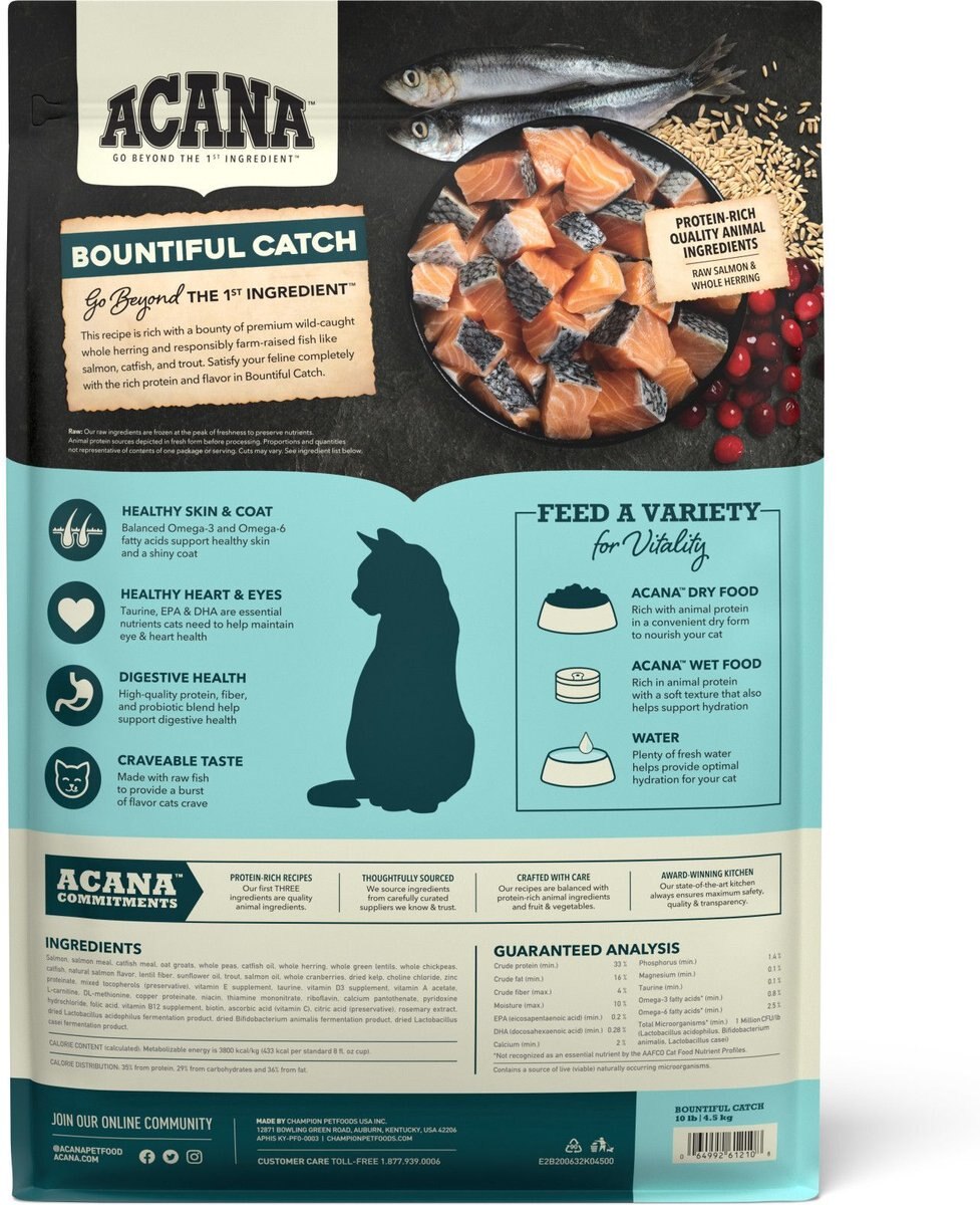 ACANA Bountiful Catch High-Protein Adult Dry Cat Food