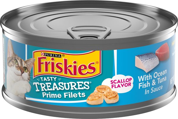 Friskies Tasty Treasures With Ocean Fish and Tuna andScallop Flavor Wet Cat Food