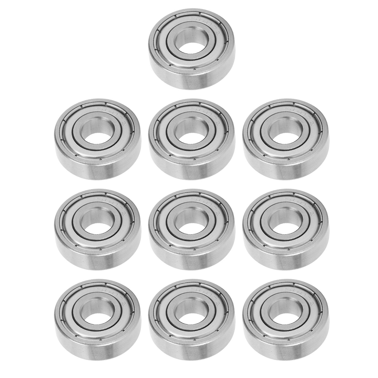 10pcs S607z Ball Bearing Stainless Steel Roller Skates Replacement Bearings 7x19x6mm