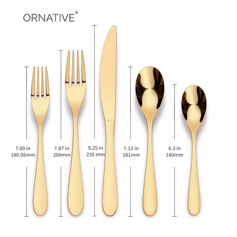 Ornative Percival 18/0 Stainless Steel 20 Pieces Flatware Set   10.63\