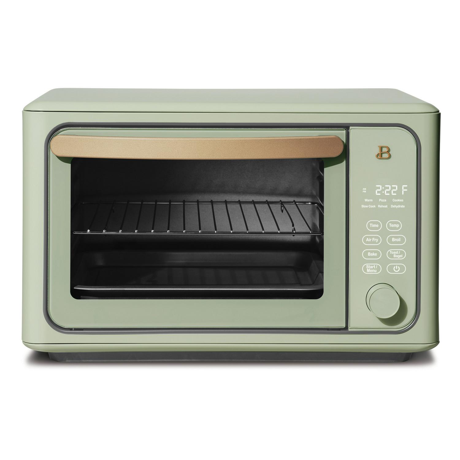 Beautiful 6 Slice Touchscreen Air Fryer Toaster Oven， Sage Green by Drew Barrymore