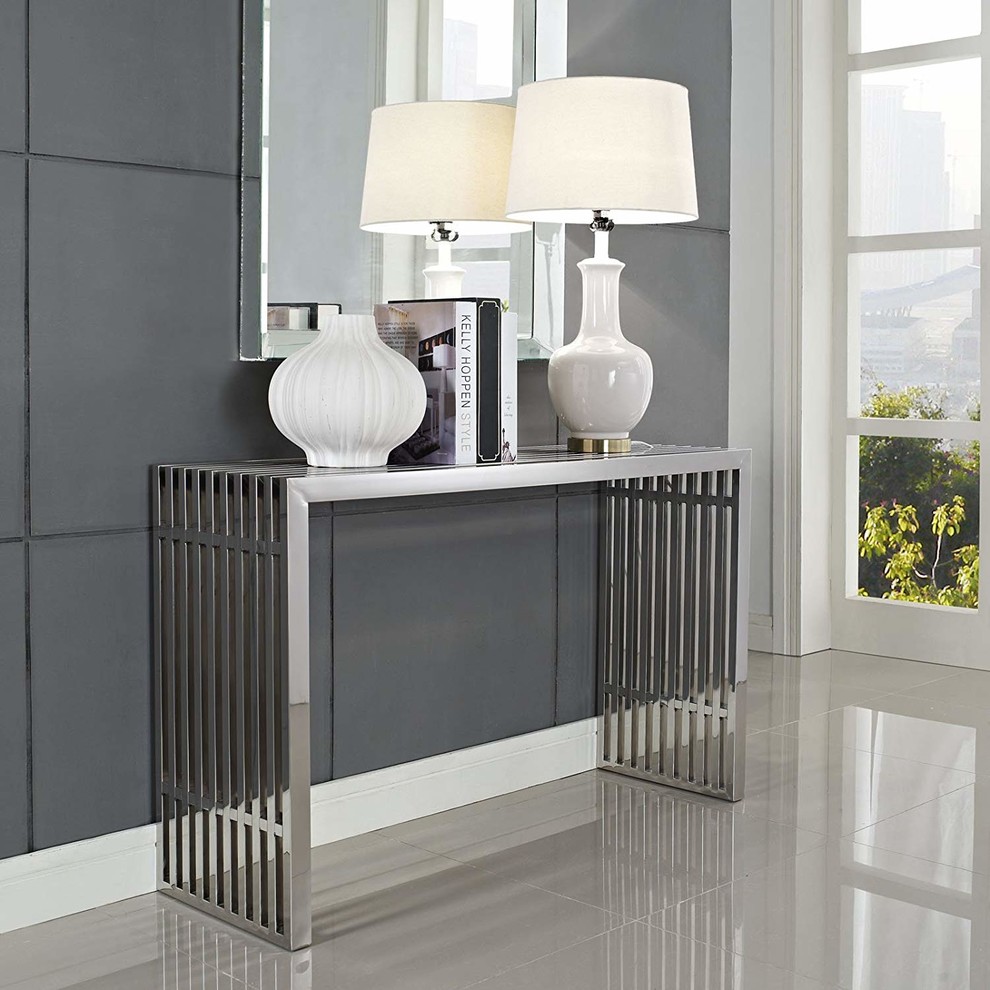 Contemporary Stylish Coffee Table  Stainless Steel  Simple Elegant Design   Contemporary   Console Tables   by Declusia  Houzz