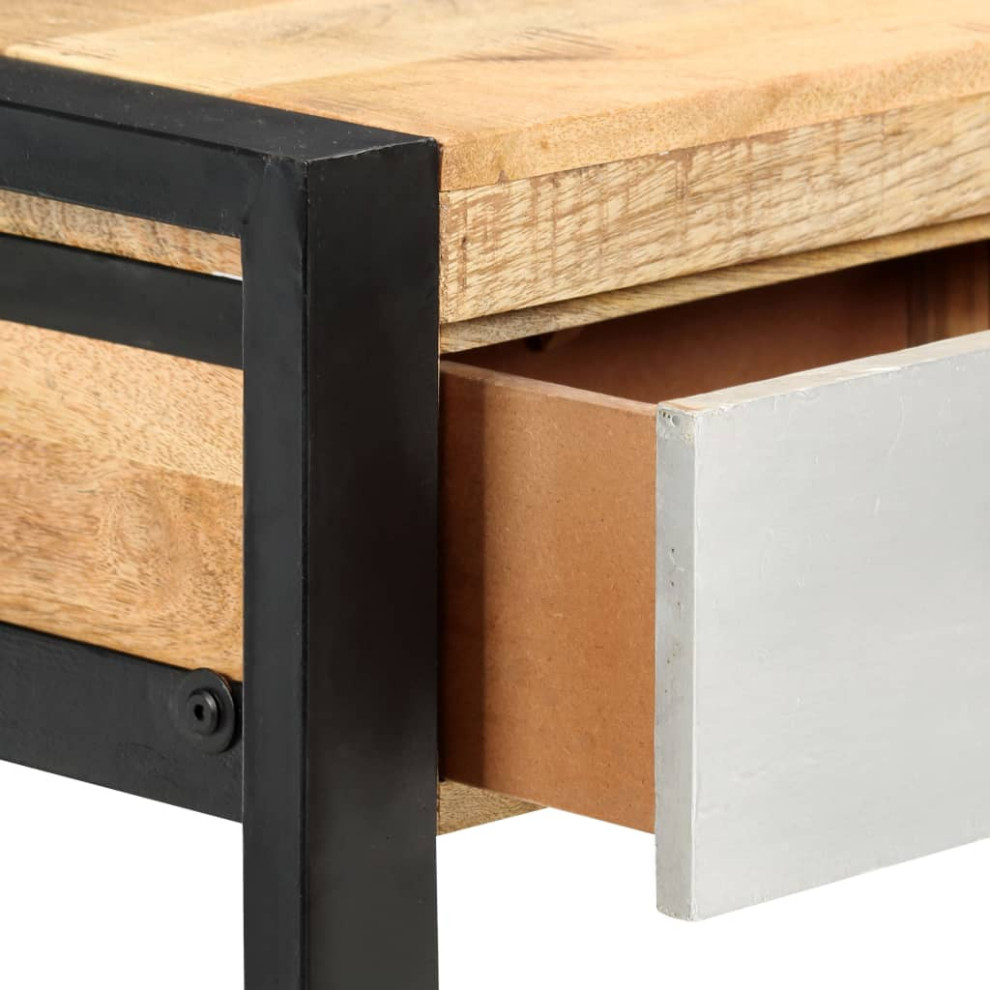 vidaXL Console Table Entryway Hall Table Narrow Side Table Solid Mango Wood   Industrial   Console Tables   by vidaXL LLC  Houzz