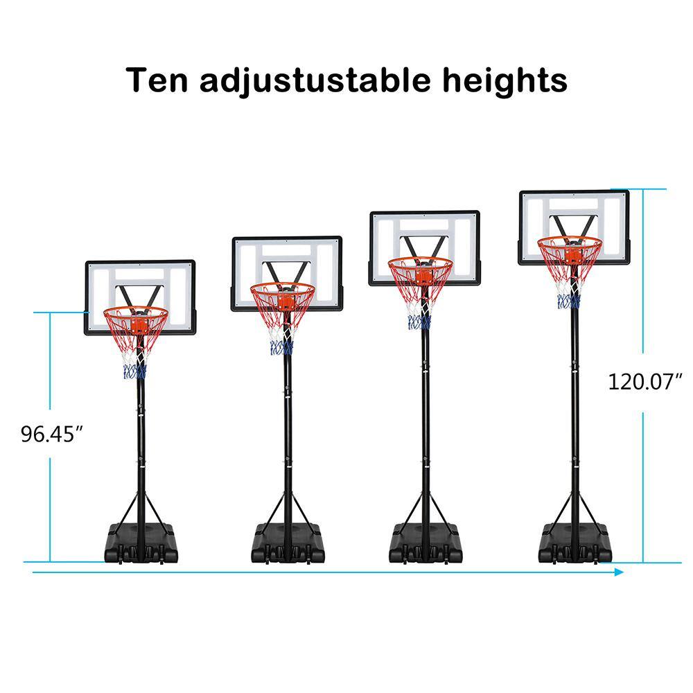 Winado 7 ft. to 10 ft. H Adjustable Basketball Hoop for IndoorOutdoor Kids Youth Playing 604339504446