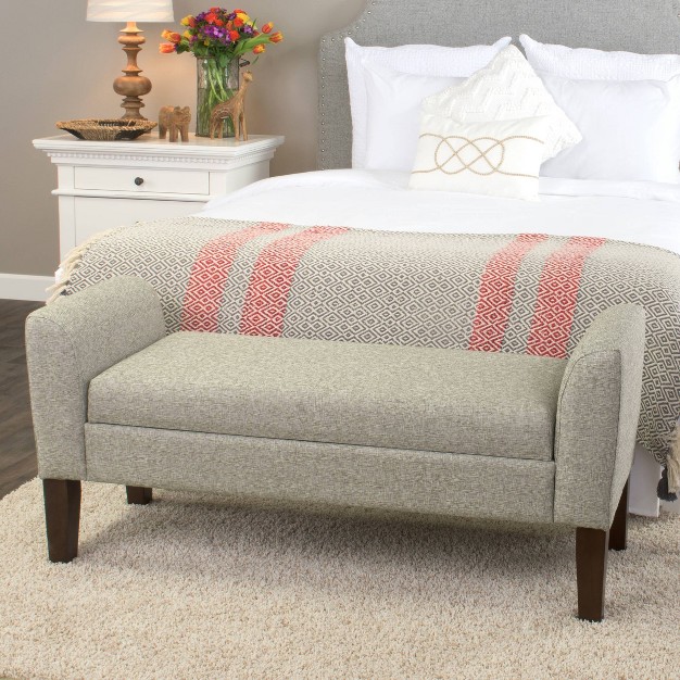 Tara Storage Bench Settee Gray Homepop