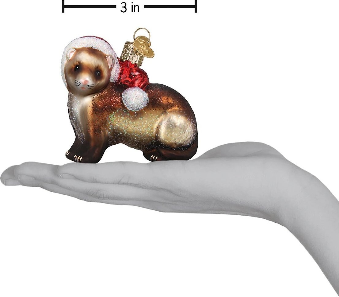 Old World Christmas Ferret Glass Tree Ornament