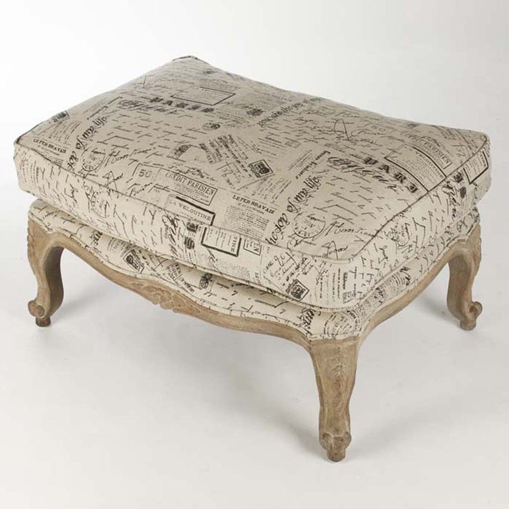 Paris Ottoman   French Country   Footstools And Ottomans   by Nook  ampCottage  Houzz