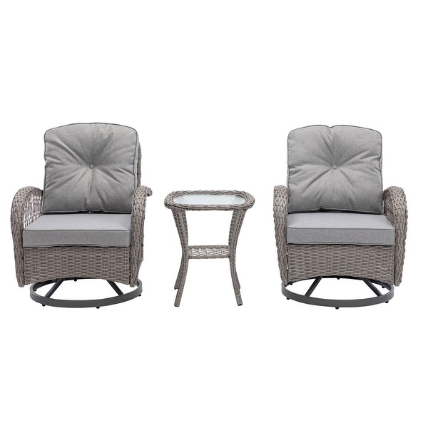 3pcs Outdoor Furniture Modern Wicker set - Overstock - 37385445