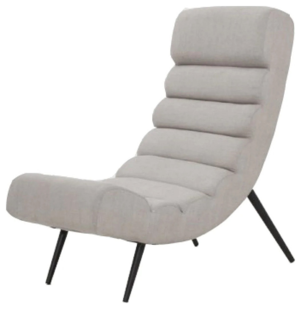 Melvin Modern Gray Fabric Accent Chair   Midcentury   Armchairs And Accent Chairs   by V.S.D Furniture  Houzz