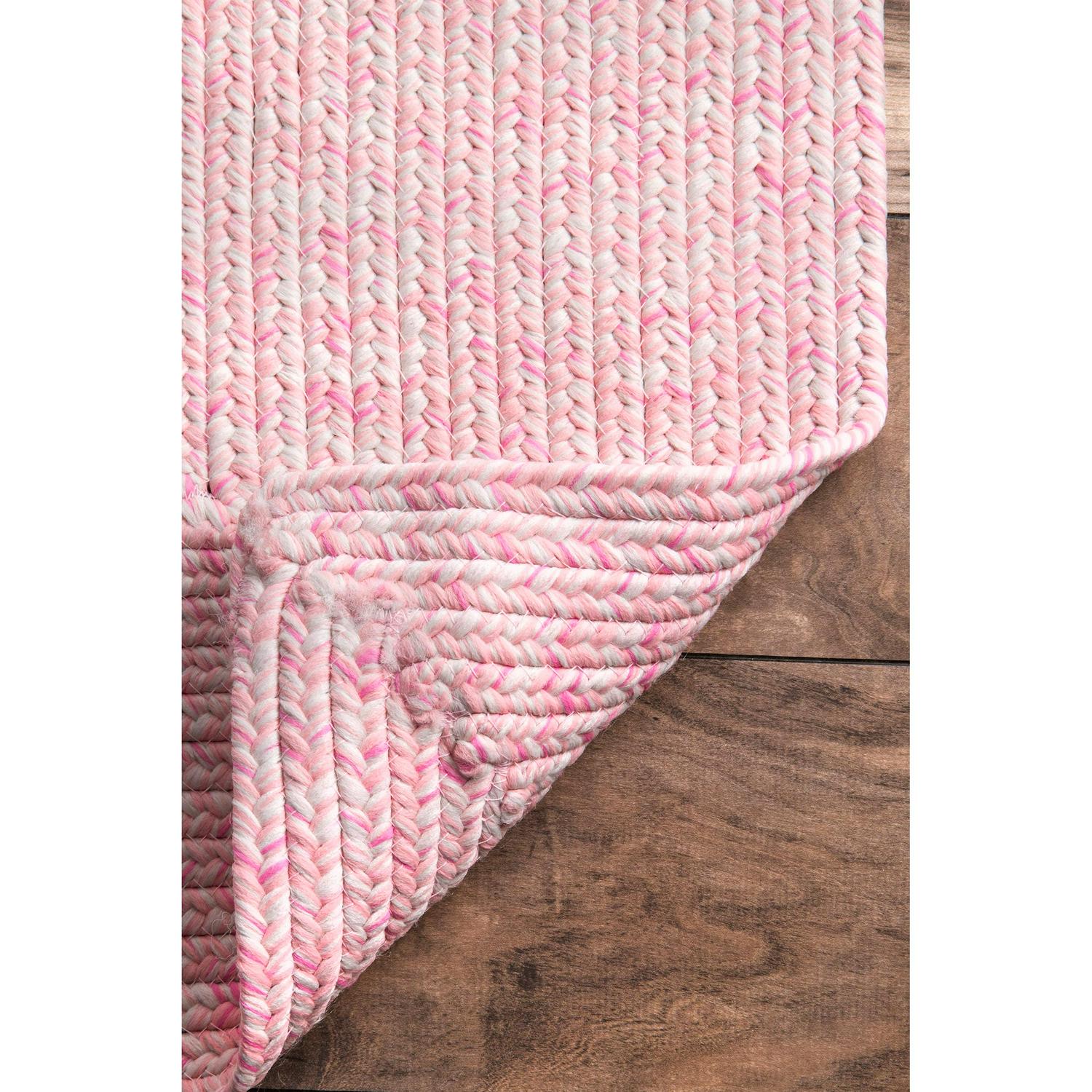 nuLOOM Wynn Braided Indoor/Outdoor Accent Rug， 2and#8242; x 3and#8242;， Pink