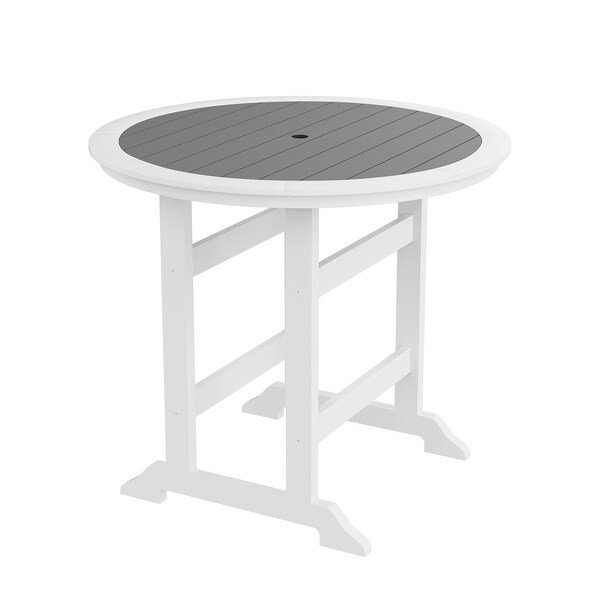 Outdoor Patio Recycled Plastic Round Dining Table Bar Table