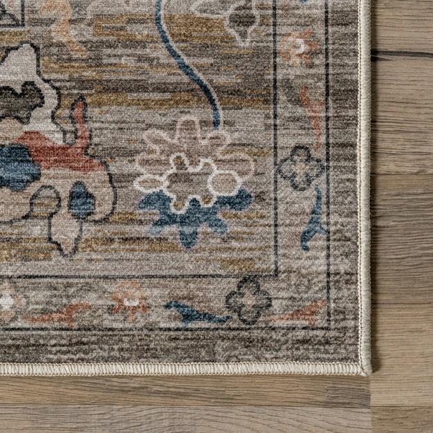 Nuloom Cleora Vintage Floral Machine Washable Area Rug