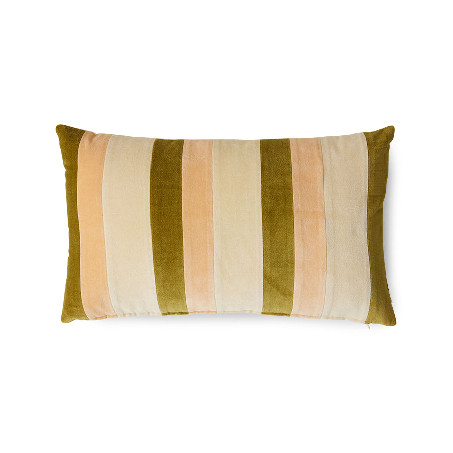 Striped velvet pillow Fields