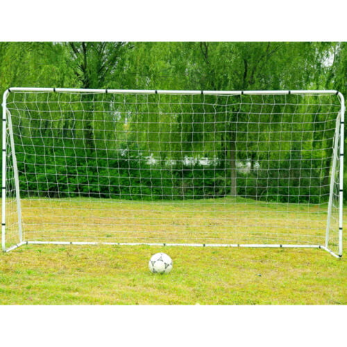 UBesGoo 12' x 6' Powder Coated Steel Soccer Goal， Portable Training Aid Football  Net， for Backyard， Park