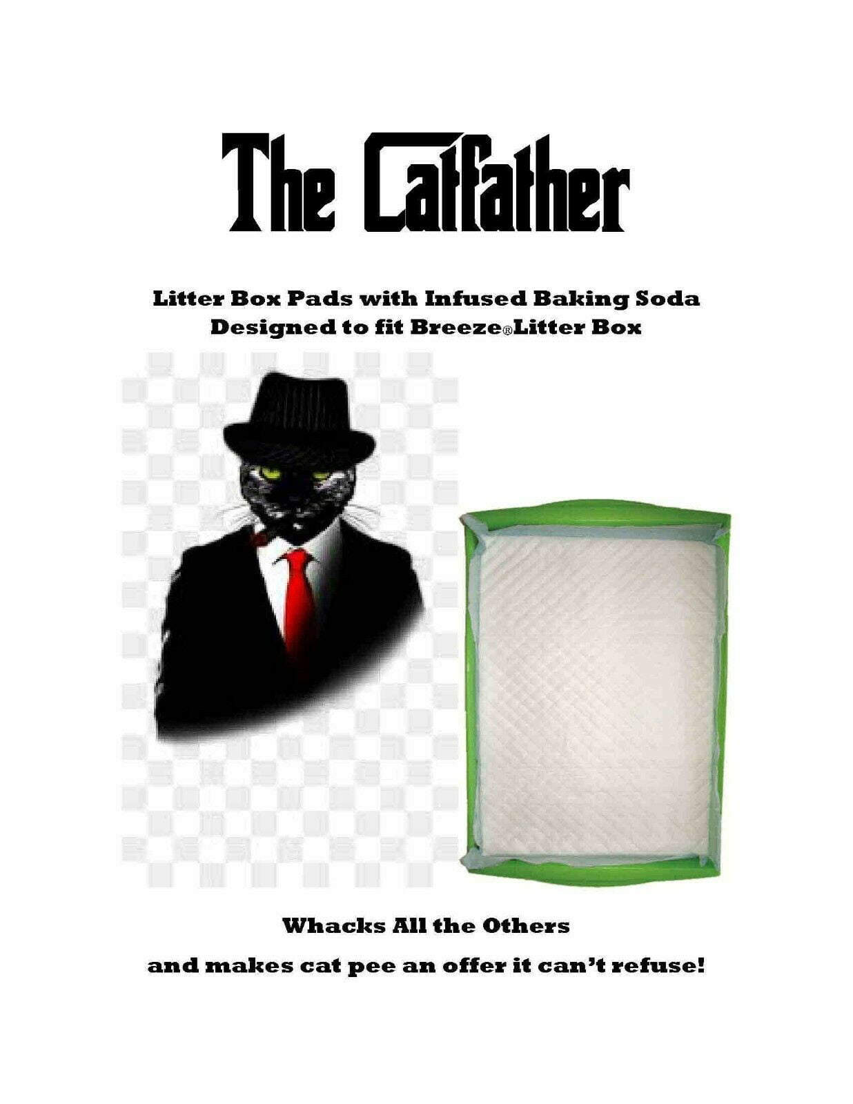 120 Litter Box Pads for Cat Litter Box Systems Tray with Infused Baking Soda