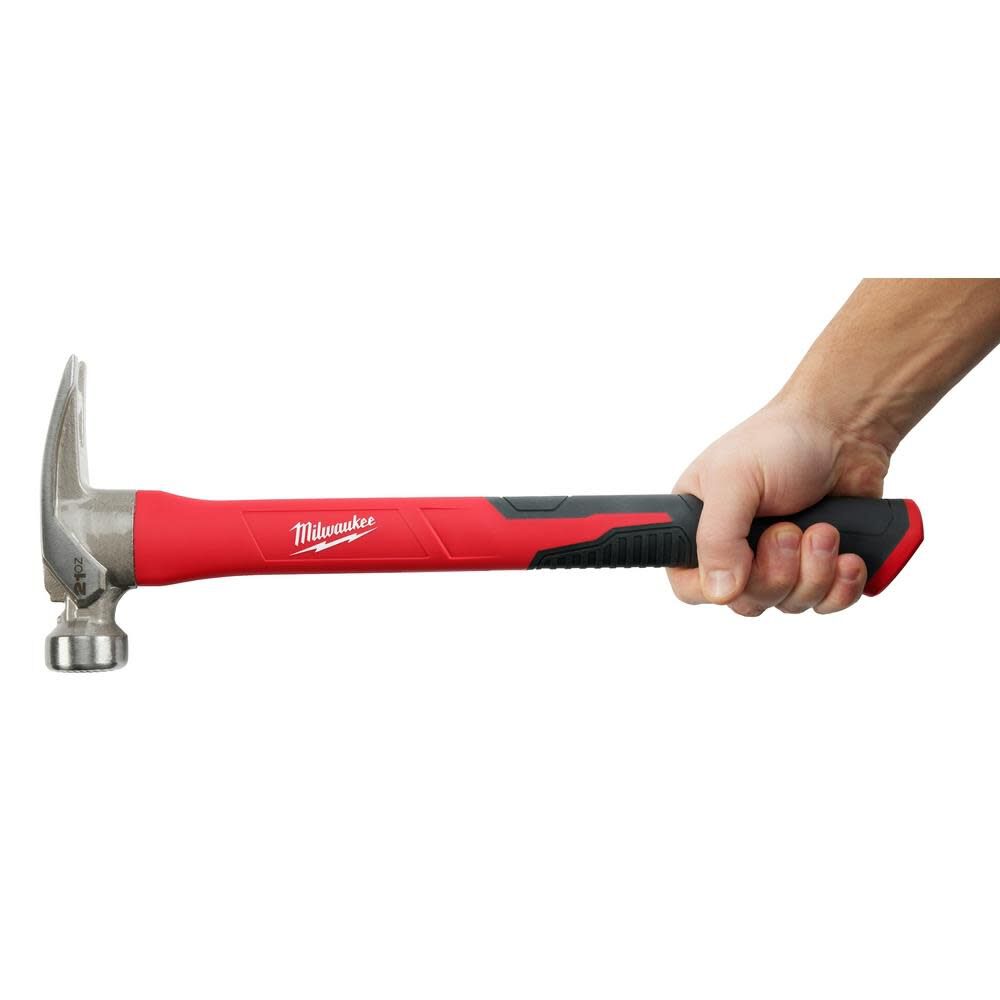 Milwaukee 21oz Milled Face Poly/Fiberglass Handle Hammer 48-22-9320 from Milwaukee