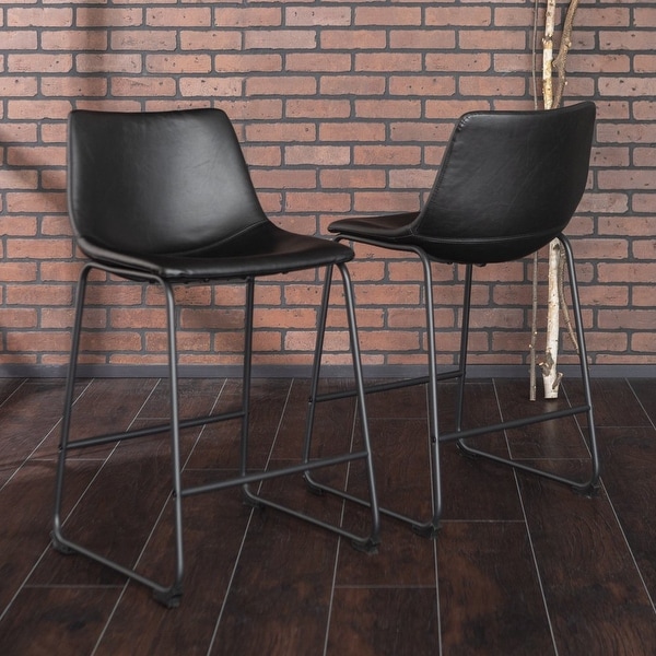 Designs Bar Stool， Black， Set of 2