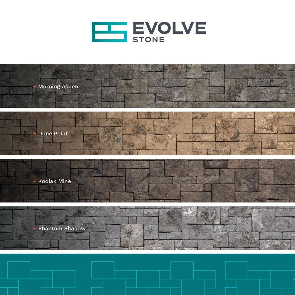 Evolve Stone Capital Sky Phantom Shadow Non-Rated Flat Stone Veneer (14.25 sq. ft. per Box) NR-CS-PS-F