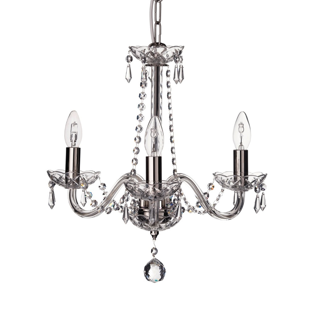 Galway Crystal Cashel 3 Arm Chandelier