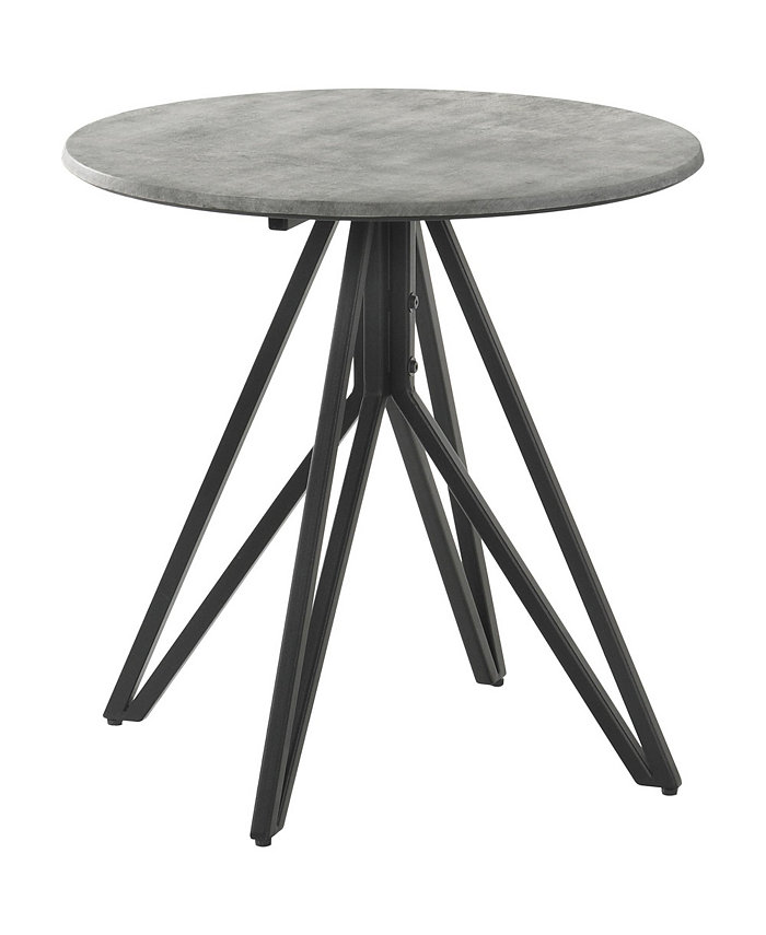 Coaster Home Furnishings 23.5 High Pressure Laminated Round End Table with Hairpin Legs