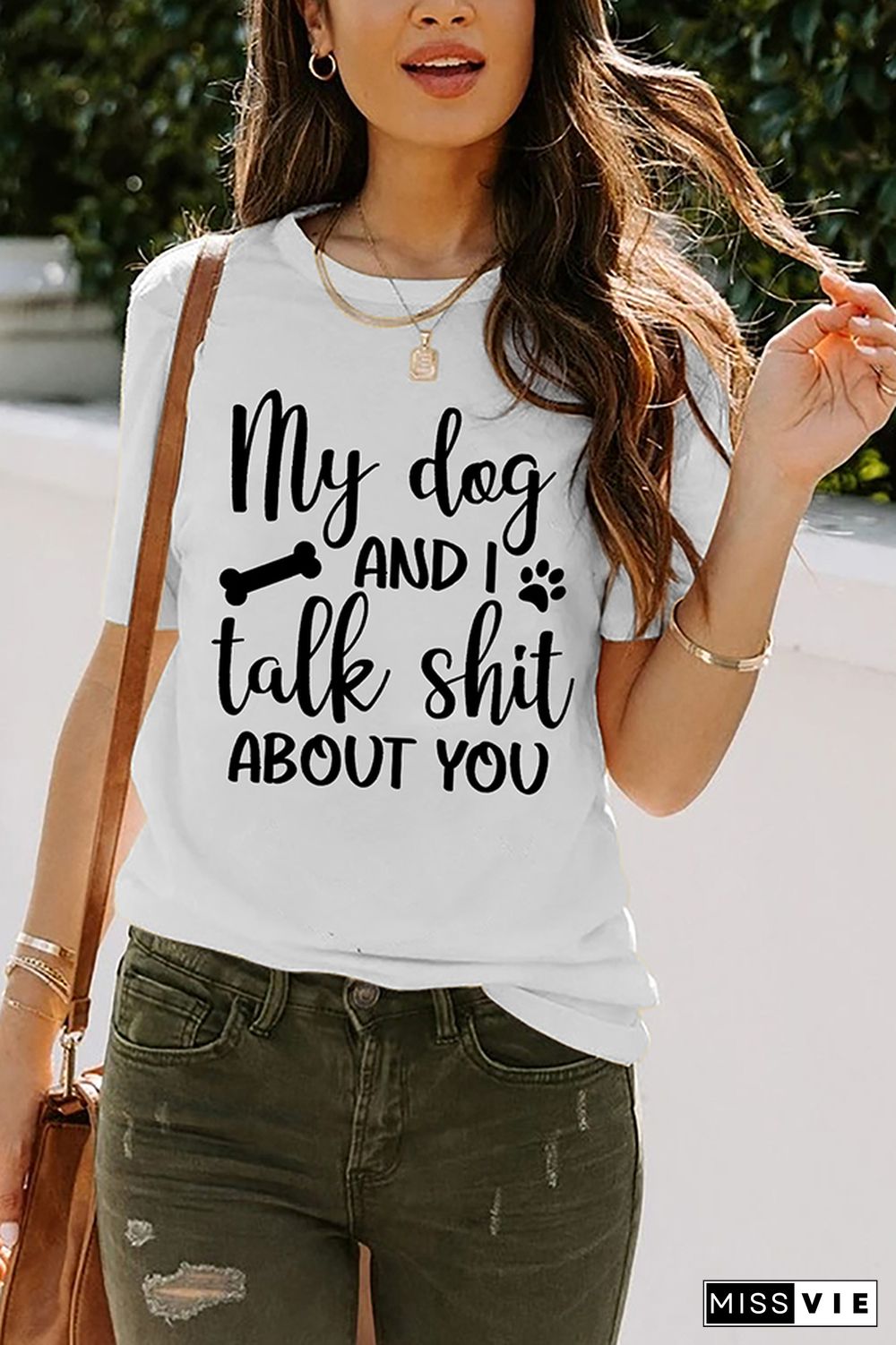 My Dog And I Talk Shit About You Graphic Tee Wholesale