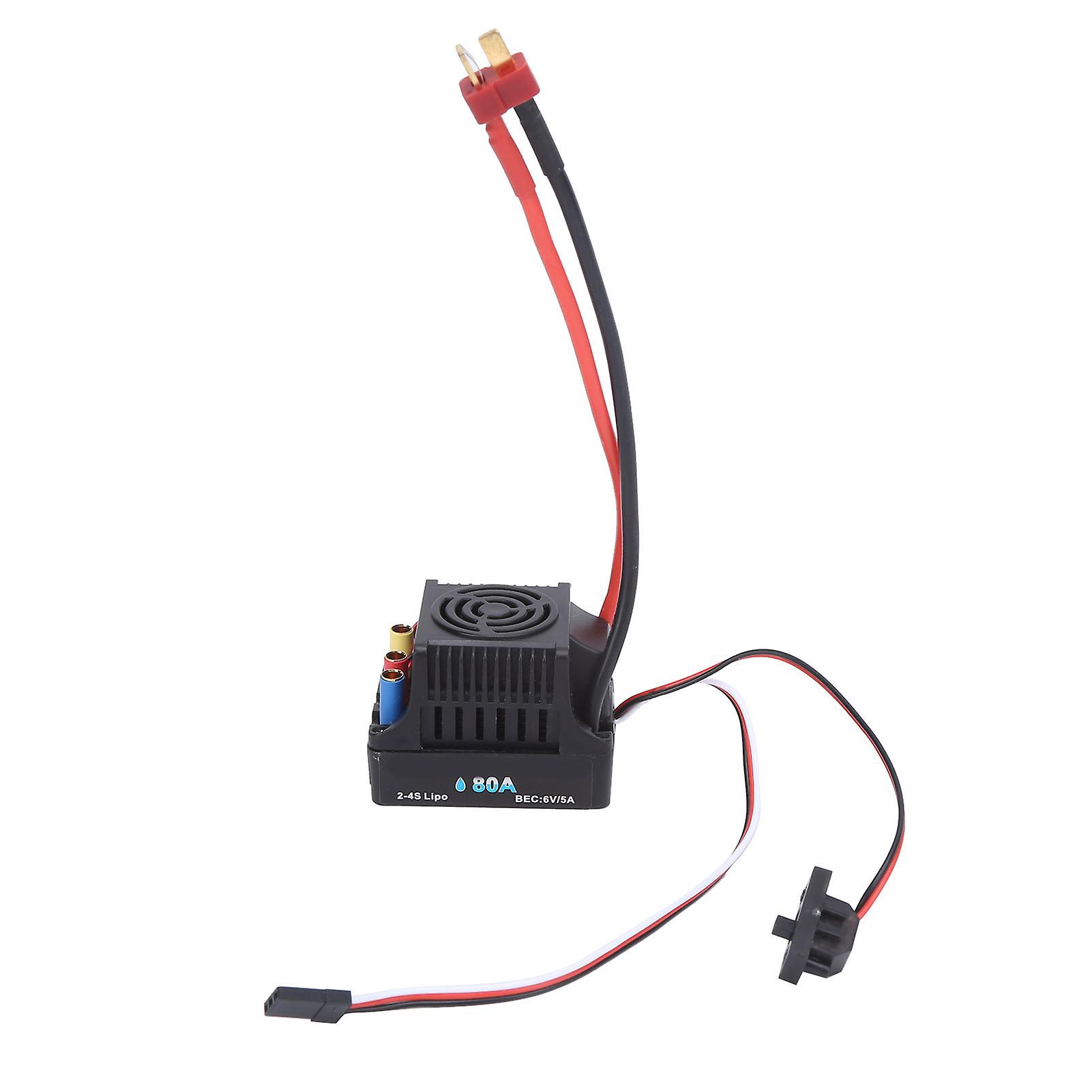 Rc 80a Brushless Waterproof Esc Electronic Speed Controller For 1/8 Rc Car Upgrade Parts