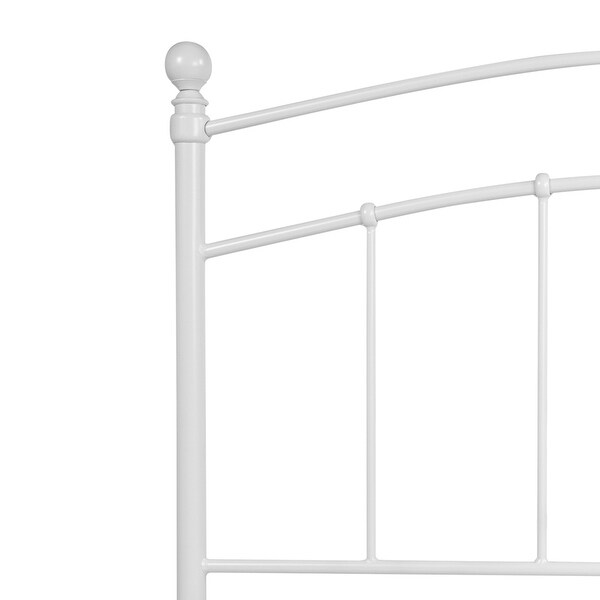 Pulman Classic King Size White Metal Headboard - - 37060172