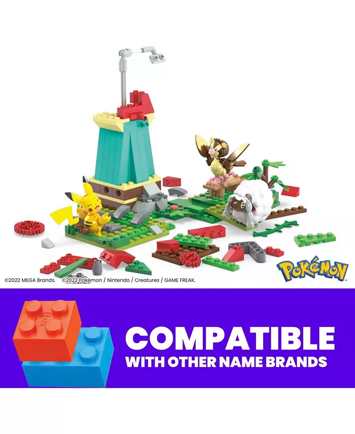 Mega Construx Pokemon Countryside Windmill with Action Figures Piece Building Set