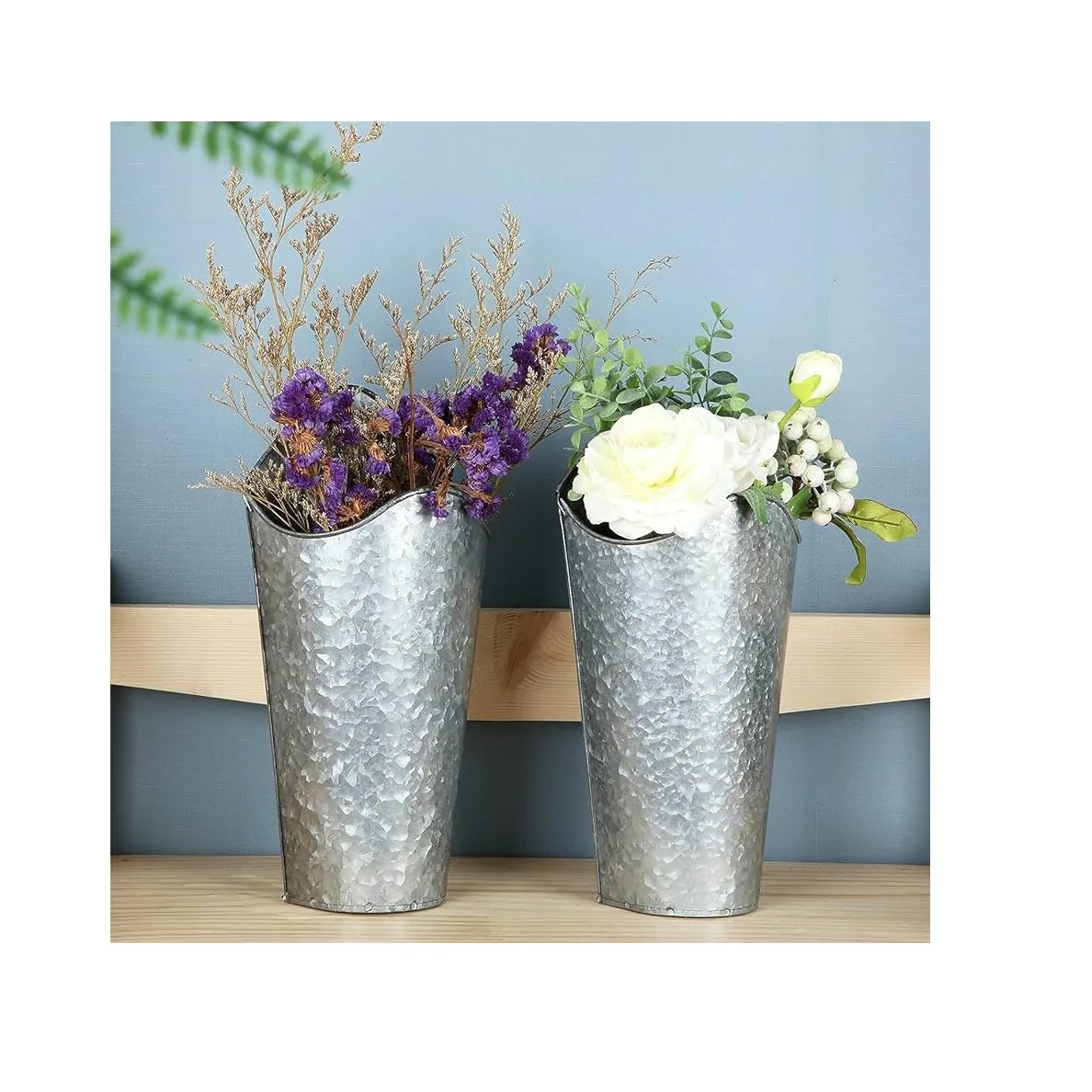 Standard Quality Round Metal Decorative Outdoor Steel Galvanized Planter For Garden Decor Gardening Supplies At Lowest Price