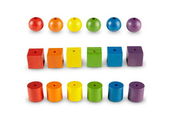 Learning Resources LER0140 Wooden Beads in a Bucke...