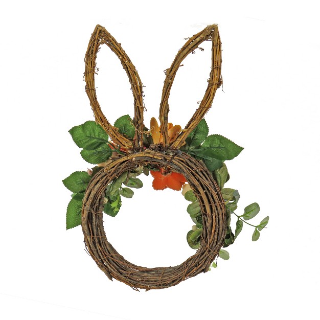 Floral Bunny Ears Artificial Hanging Wreath Easter Collection