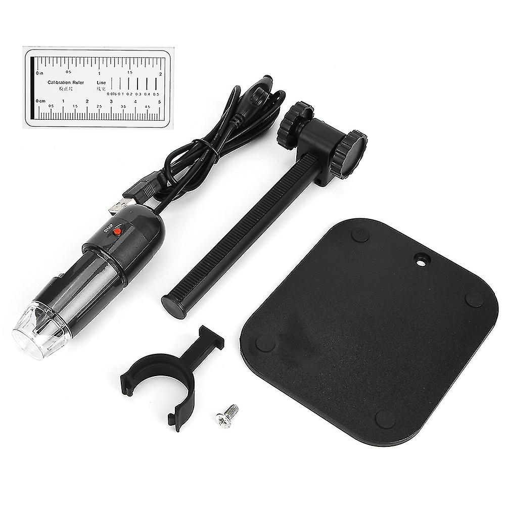 S04 8LED White Light 25X-600X USB Digital Microscope Instrument with Lifting Bracket <br>