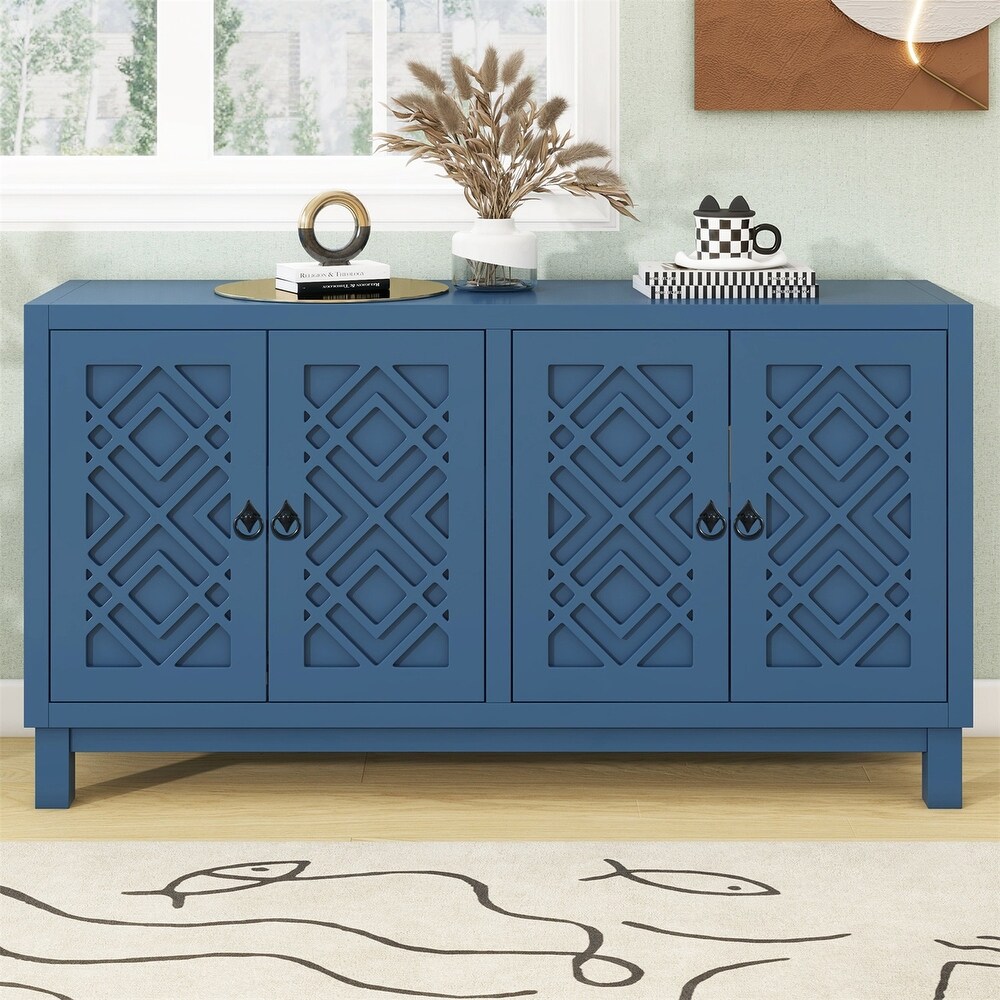 Merax Large Storage Space Sideboard  4 Door Buffet Cabinet